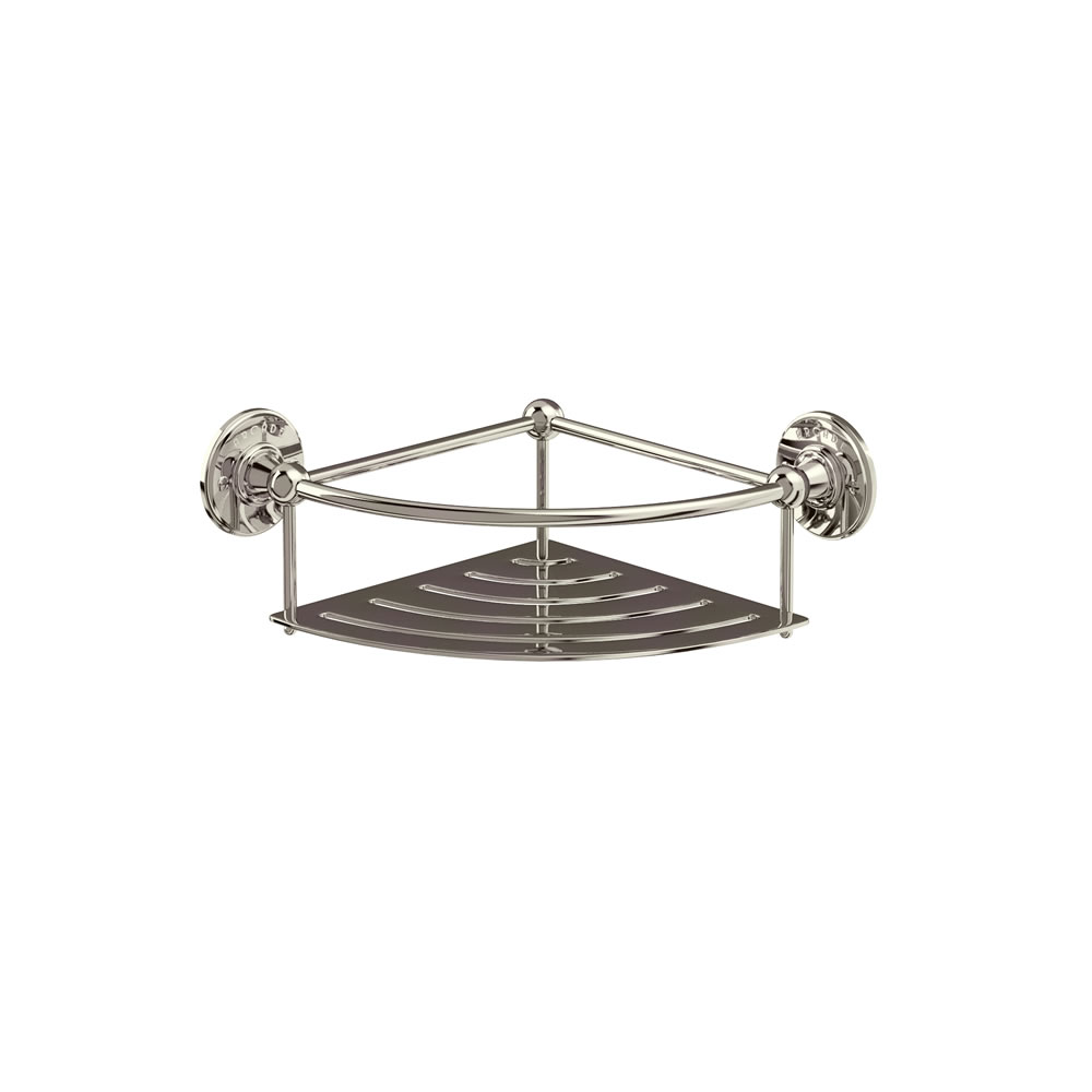 Arcade Wall-mounted corner basket 62mm deep (215mm by 215mm) - nickel